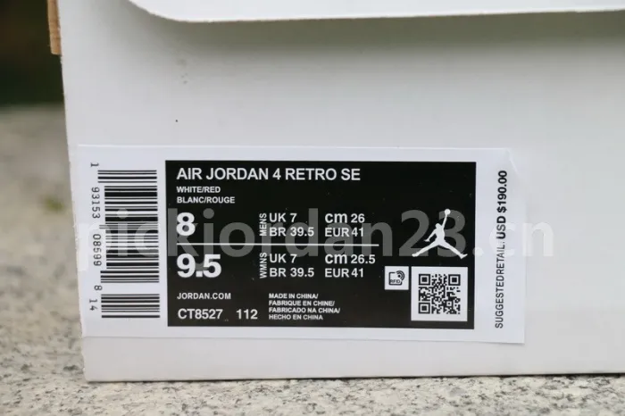 Authentic Air Jordan 4 “Red Metallic”