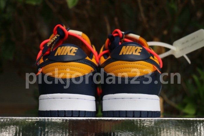 Authentic OFF-WHITE x Nike Dunk Low “University Gold”