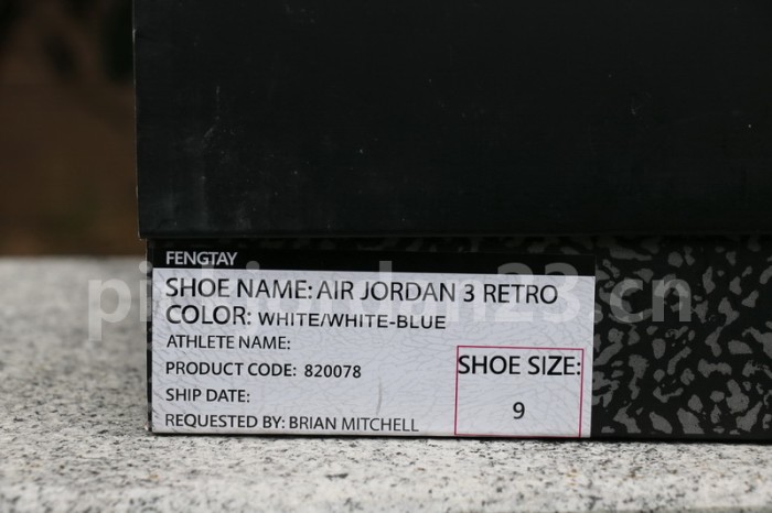 Authentic Air Jordan 3 UNC PE