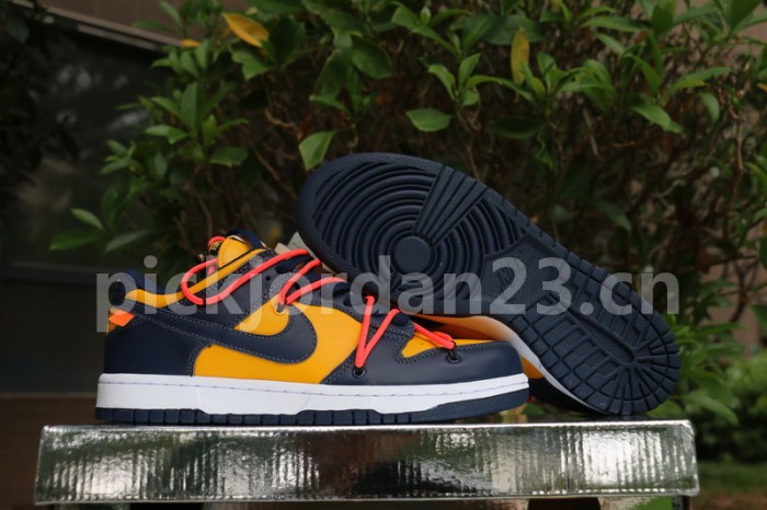 Authentic OFF-WHITE x Nike Dunk Low “University Gold”