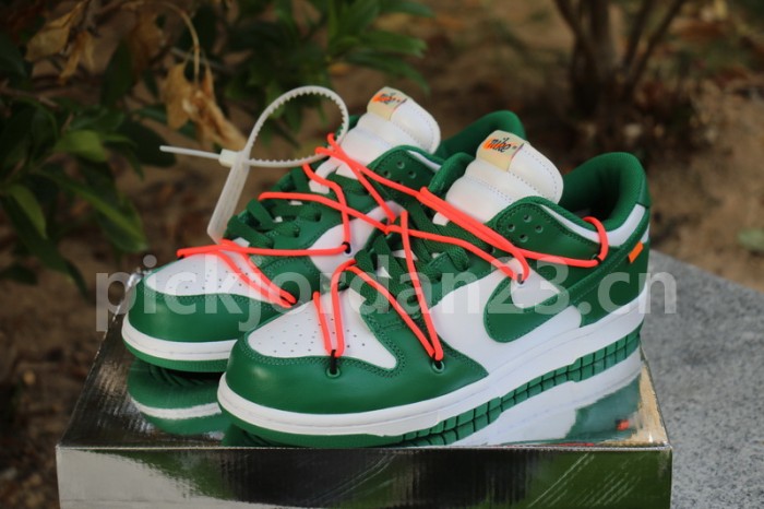 Authentic OFF-WHITE x Nike Dunk Low Green