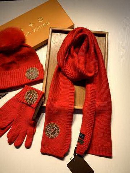 LV Wool Cap Scarf AAA-102