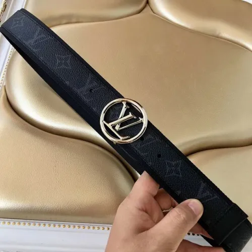 Super Perfect Quality LV Belts(100% Genuine Leather Steel Buckle)-1407