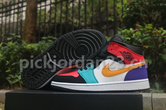 Authentic Air Jordan 1 Mid  Multicolor 