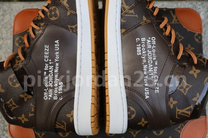 Authentic LV X OFF White X Air Jordan 1 with suitcase