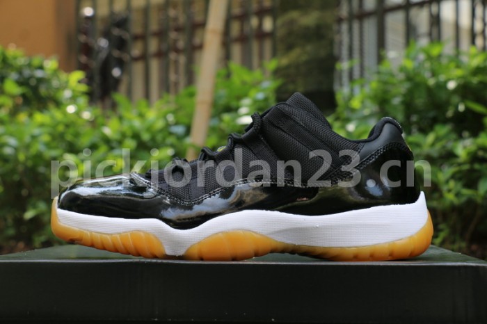 Authentic Air Jordan 11 Low “Black/Gum”
