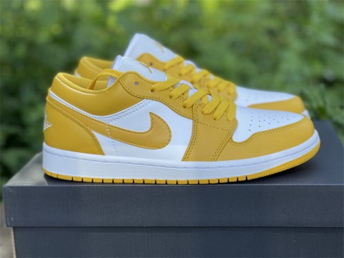 Authentic Air Jordan 1 Low White Pollen