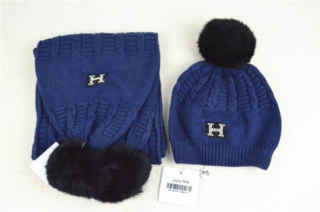Hermes Wool Cap Scarf AAA-010