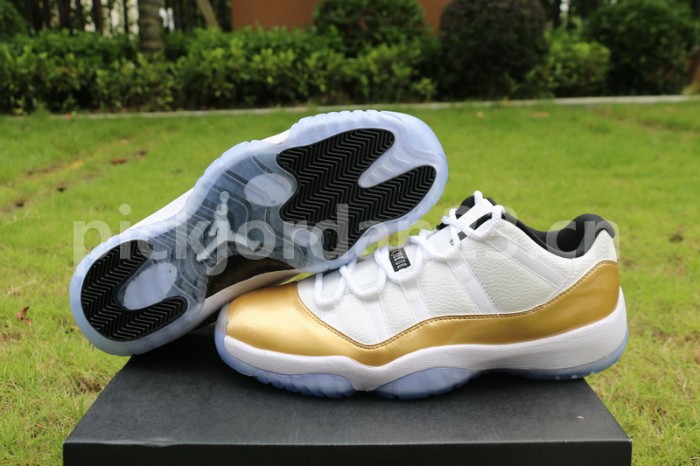 Authentic Air Jordan 11 Low “Metallic Gold”