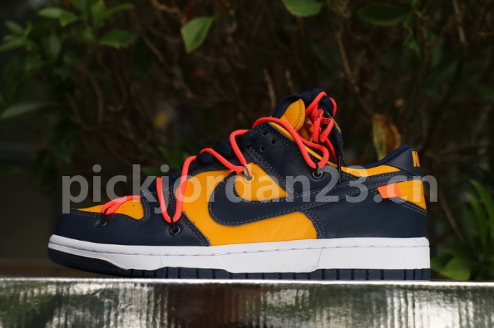 Authentic OFF-WHITE x Nike Dunk Low “University Gold”