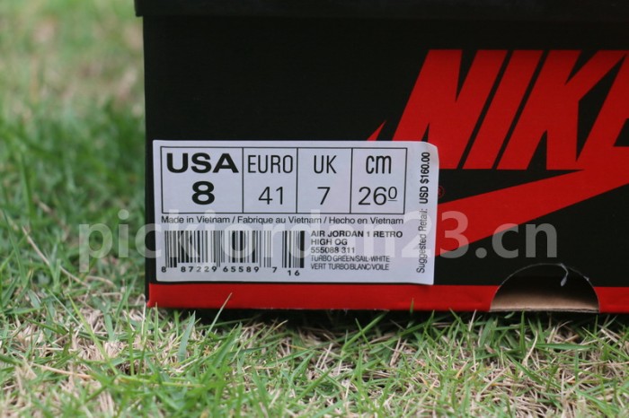Authentic Air Jordan 1 “Turbo Green”