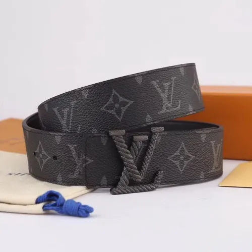 Super Perfect Quality LV Belts(100% Genuine Leather Steel Buckle)-1385