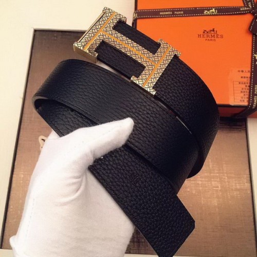 Super Perfect Quality Hermes Belts(100% Genuine Leather,Reversible Steel Buckle)-398