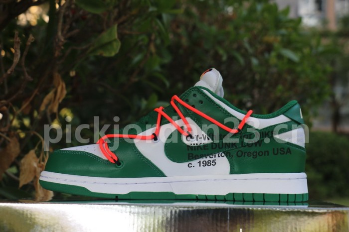 Authentic OFF-WHITE x Nike Dunk Low Green