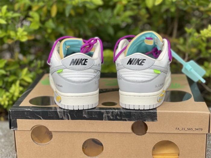 Authentic OFF-WHITE x Nike Dunk Low “The 50” DM1602 100