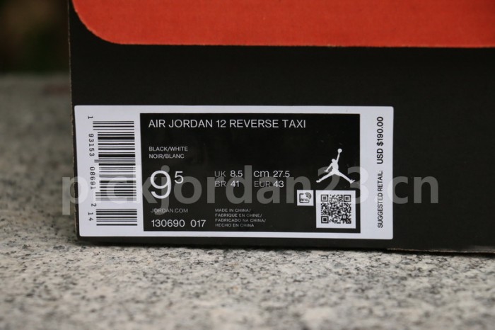 Authentic Air Jordan 12 “Reverse Taxi”