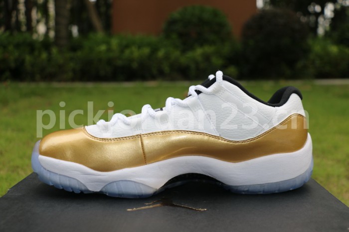 Authentic Air Jordan 11 Low “Metallic Gold”