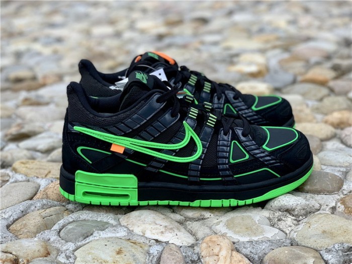 Authentic OFF-WHITE x Nike Air Rubber Dunk “Green Strike”