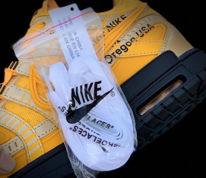 Authentic OFF-WHITE x Nike Air Rubber Dunk “University Gold”