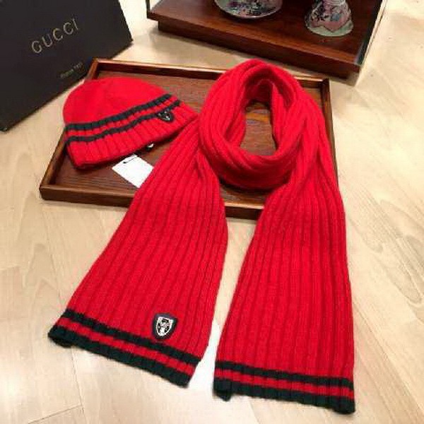 G Wool Cap Scarf AAA-136