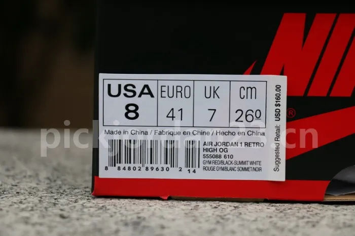 Authentic Air Jordan 1 Retro High OG “Bred Toe”