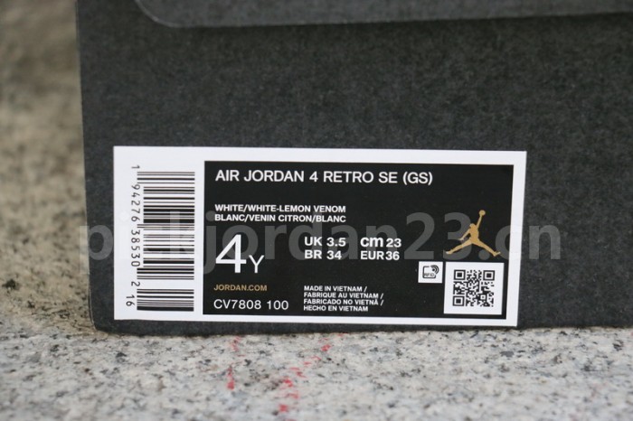 Authentic Air Jordan 4 GS “Lemon Venom”