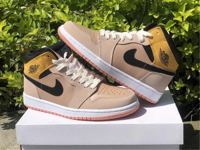 Authentic Air Jordan 1 Mid SE “Particle Beige” Women Size