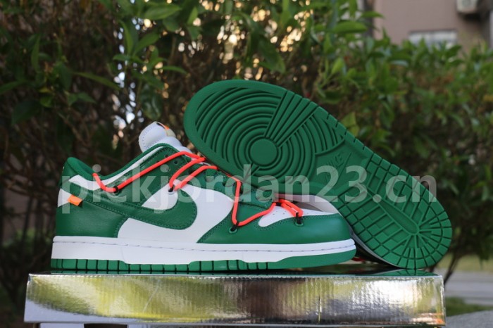 Authentic OFF-WHITE x Nike Dunk Low Green