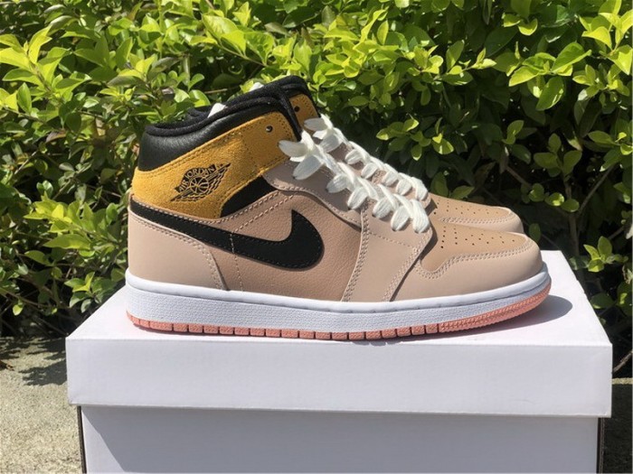 Authentic Air Jordan 1 Mid SE “Particle Beige” Women Size