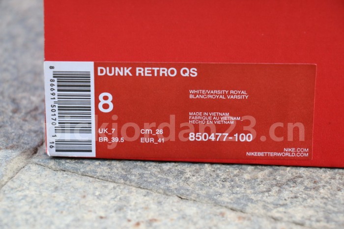 Authentic Nike Dunk Hi Blue White
