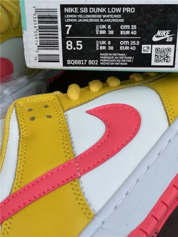 Authentic Nike Dunk Low Yellow