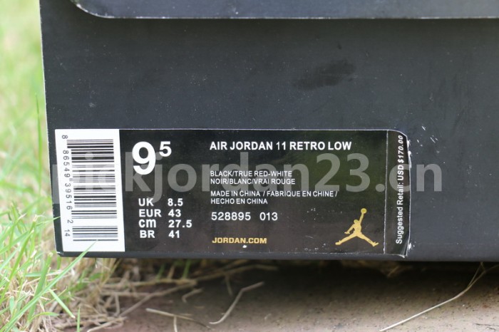 Authentic Air Jordan 11 Low “Black/Gum”
