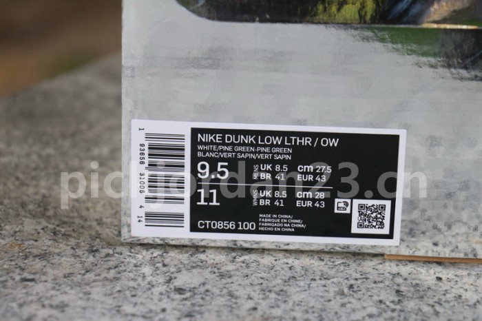 Authentic OFF-WHITE x Nike Dunk Low Green