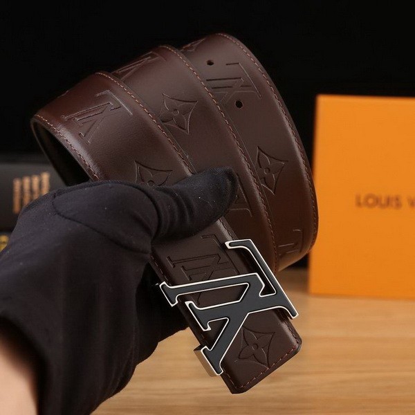 Super Perfect Quality LV Belts(100% Genuine Leather Steel Buckle)-2145