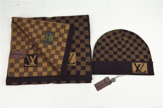 LV Wool Cap Scarf AAA-033