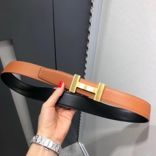 Super Perfect Quality Hermes Belts(100% Genuine Leather,Reversible Steel Buckle)-541