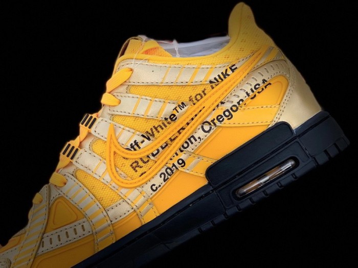 Authentic OFF-WHITE x Nike Air Rubber Dunk “University Gold”