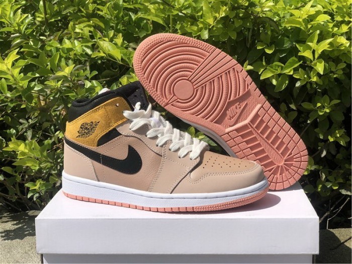 Authentic Air Jordan 1 Mid SE “Particle Beige” Women Size
