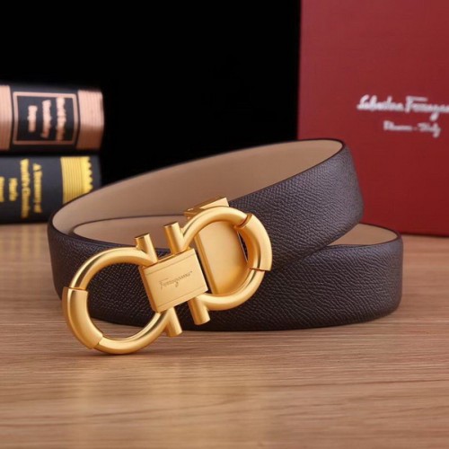 Super Perfect Quality Ferragamo Belts(100% Genuine Leather,steel Buckle)-916