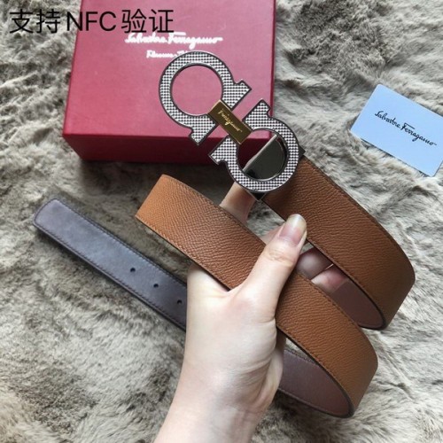 Super Perfect Quality Ferragamo Belts(100% Genuine Leather,steel Buckle)-1143