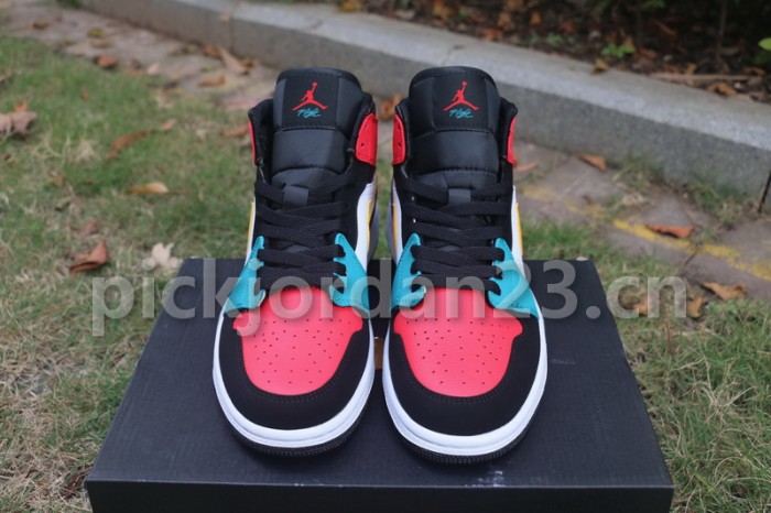 Authentic Air Jordan 1 Mid  Multicolor 