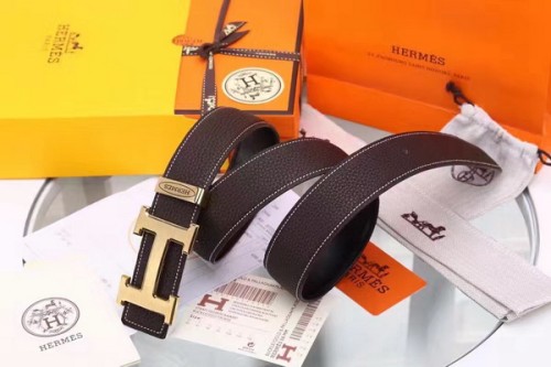 Super Perfect Quality Hermes Belts(100% Genuine Leather,Reversible Steel Buckle)-011