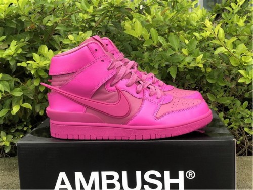 Authentic AMBUSH x Nike Dunk High  Cosmic Fuchsia 