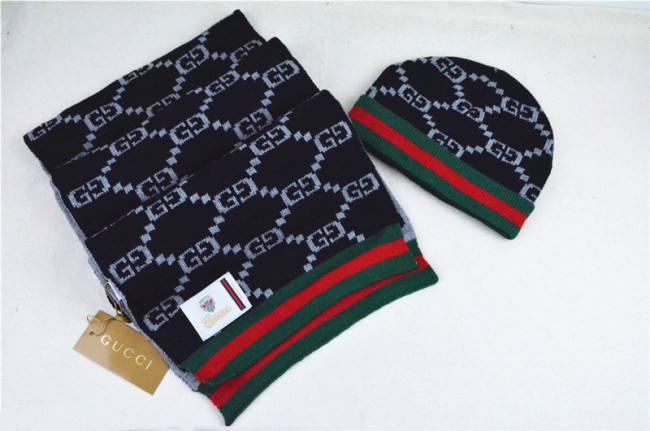 G Wool Cap Scarf AAA-036