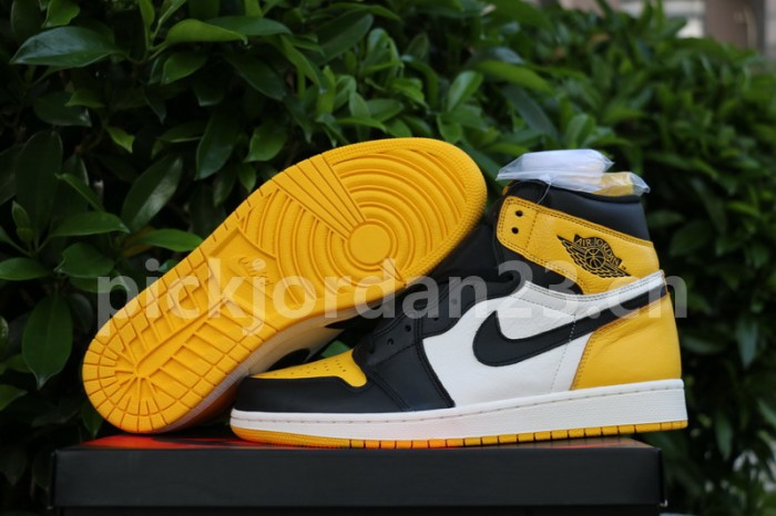 Authentic Air Jordan 1 Yellow Toe
