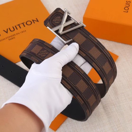 Super Perfect Quality LV Belts(100% Genuine Leather Steel Buckle)-1503