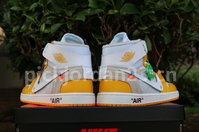 Authentic Off White x Air Jordan 1 White Yellow