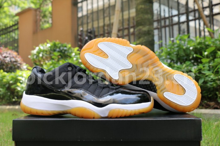 Authentic Air Jordan 11 Low “Black/Gum”