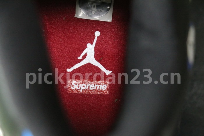 Authentic Supreme x Air Jordan 14 Black Blue