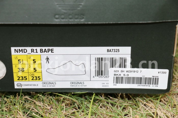 Authentic BAPE x AD NMD Black
